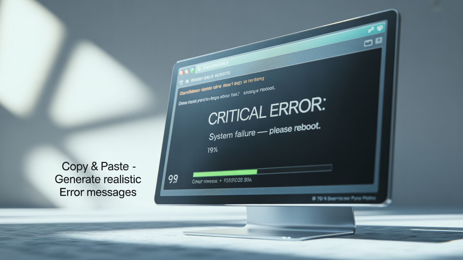 fake error message text copy and paste